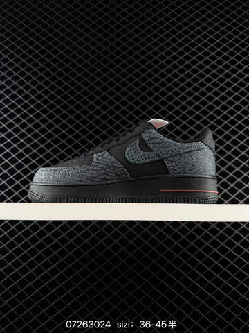 Nike Air Force 1 07 Black Dark Grey Red EU 36-45 Lifestyle - Unisex (BS-70079)