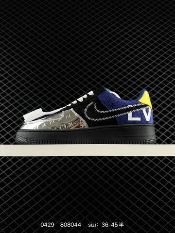 Nike Air Force 1 Black Silver Yellow Blue Green 36-45 Lifestyle - Unisex (BS-71789)