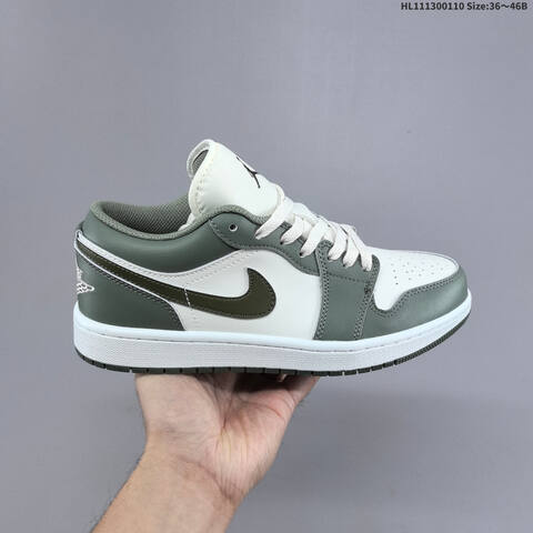 Jordan Air Jordan 1 Low OG White Olive Green EU 36-46 Casual - Unisex (BS-67019)