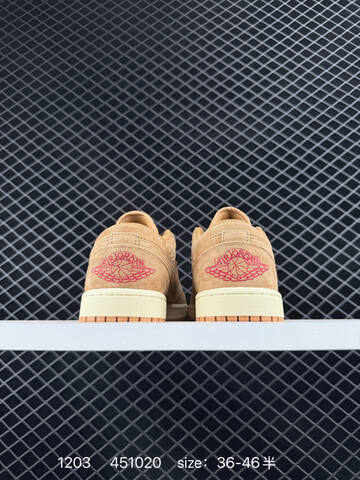 Jordan Air Jordan 1 Low HV4089-200 Wheat Beige Cream Red EU 36-46 Sneaker - Unisex BS-80123