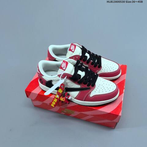 Nike Air Jordan 1 White Red Black 36 45 Lifestyle - Unisex (BS-65845)