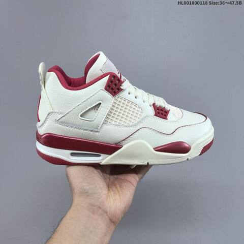 Jordan Air Jordan 4 Retro White Sierra Red EU 36-47 5 Basketball - Unisex (BS-66934)