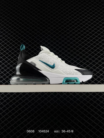 Nike Air Max 270 Flyknit White Black Teal Clear EU 36-45 Running - Unisex (BS-70888)