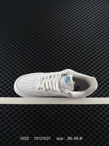 Nike Air Force 1 Low White With Light Blue Accents 36-45 Casual - Unisex (BS-74588)