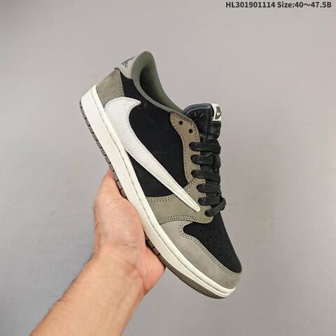 Nike Air Jordan 1 Low x Travis Scott Black Grey White EU 40-47 5 Lifestyle - Men's (BS-63735)