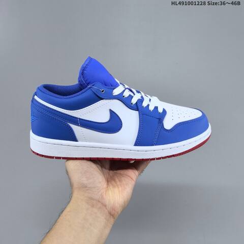 Jordan Air Jordan 1 Low Royal Blue White Red 36 46 Basketball - Unisex (BS-67216)