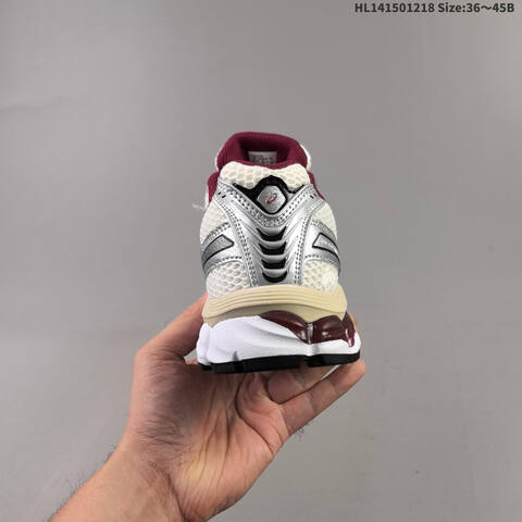 ASICS Gel Kayano 14 Kith White Silver Burgundy Cream EU 36-45 Running Shoe Running Sneakers - Unisex (BS-69142)