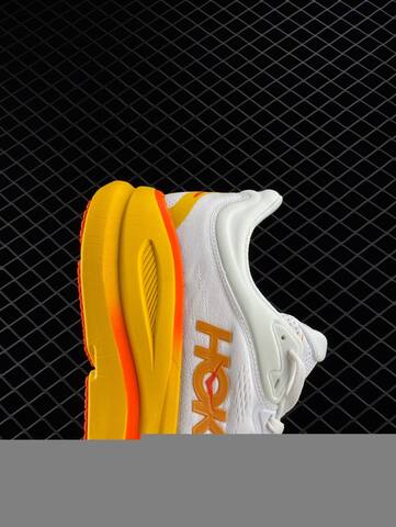HOKA ONE ONE Bondi 9 White Yellow Orange EU 36-46 Running Shoe Running Sneakers - Unisex (BS-86634)