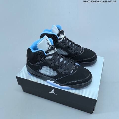Jordan Air Jordan 5 Retro Black University Blue 39-47 5 Basketball - Unisex (BS-66118)