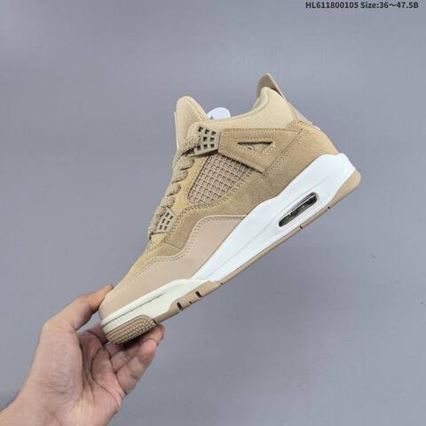 Jordan Air Jordan 4 Retro Beige Taupe White 36 47 5 Basketball - Unisex (BS-67095)