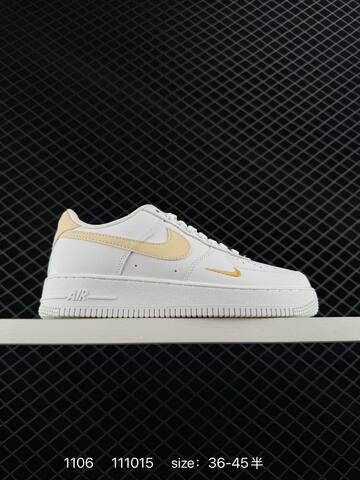 Nike Air Force 1 Low White With Pink Black Gray Cream Swoosh Options And Gold Mini Swoosh EU 36-45 5 Lifestyle - Unisex (BS-74331)