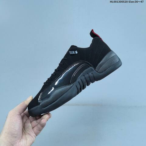 Jordan Air Jordan 12 Retro Low Black Red Grey 36 47 Basketball - Unisex (BS-65919)