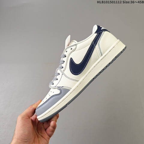 Jordan Air Jordan 1 Low Sail Gray Navy EU 36-45 Casual - Unisex (BS-63849)