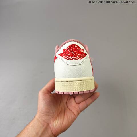 Jordan Air Jordan 1 Low x Travis Scott Pink White Red EU 36-47 5 Casual - Unisex (BS-63922)
