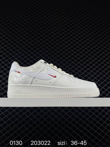 Nike Air Force 1 07 LV8 White White-red 36-45 Lifestyle - Unisex (BS-72881)