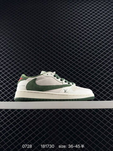 Jordan Air Jordan 1 Low Travis Scott Reverse Mocha Supreme Sail Grey Red EU 36-45 Sneaker - Unisex (BS-81007)