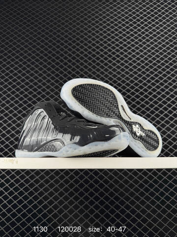Nike Air Foamposite Pro Black White 40-47 Basketball - Men's (BS-73917)