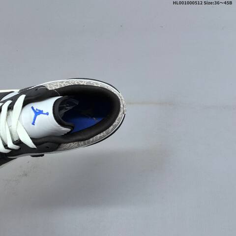 Jordan Air Jordan 1 Low PRM Black White Grey With Blue Accents EU 36-45 Lifestyle - Unisex (BS-65984)