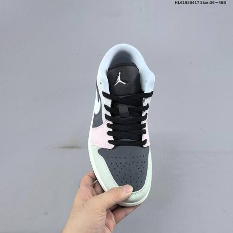 Jordan Air Jordan 1 Low IB7109-004 Grey White Black Pink EU 36-41 Basketball - Unisex (BS-66149)