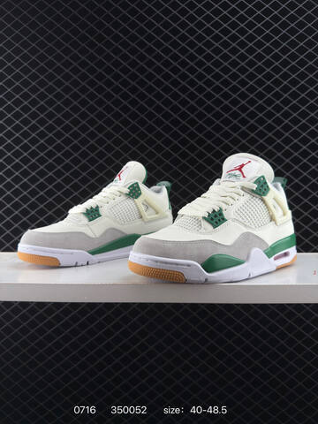 Jordan Air Jordan 4 Retro Sail Grey Green White Gum EU 40-48 5 Basketball Shoe - Men s BS-81056