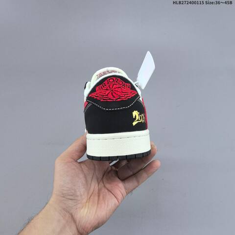 Jordan Air Jordan 1 Low x Travis Scott White Black Red EU 36-45 Lifestyle - Unisex (BS-66961)