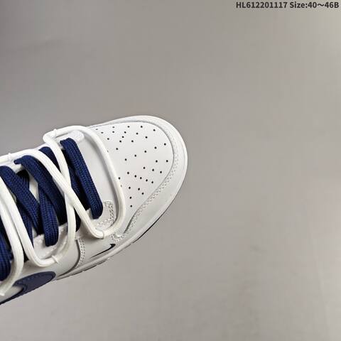 Nike Dunk Low White Navy Blue EU 40-46 Skate Shoe - Men's (BS-63558)