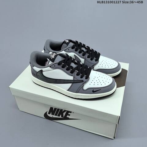 Nike Air Jordan 1 Low x Travis Scott x Supreme Reverse Mocha Black Gray EU 36-45 Lifestyle - Unisex (BS-67238)