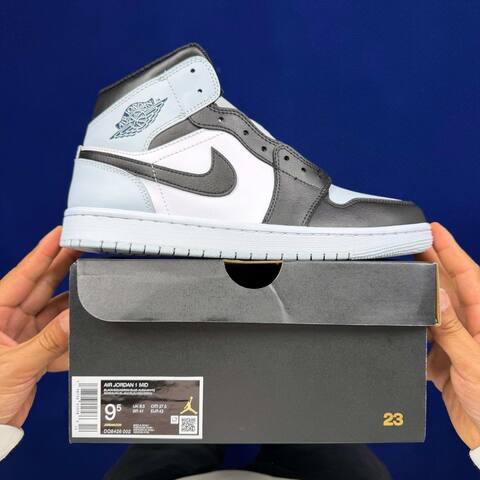 Jordan Air Jordan 1 Mid DQ8426 002 Black White Light Blue US 9 5 UK 8 5 EU 43 Basketball Shoe - Men s BS-87142