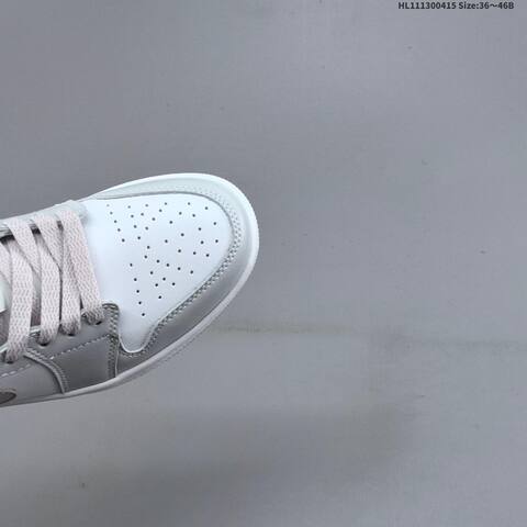 Nike Air Jordan 1 Low OG White Grey-pink 36 46B Casual - Women's (BS-66176)