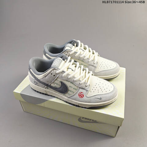 Nike Dunk SB Low Off White Light Grey EU 36-45 Skate Shoe - Unisex (BS-63743)