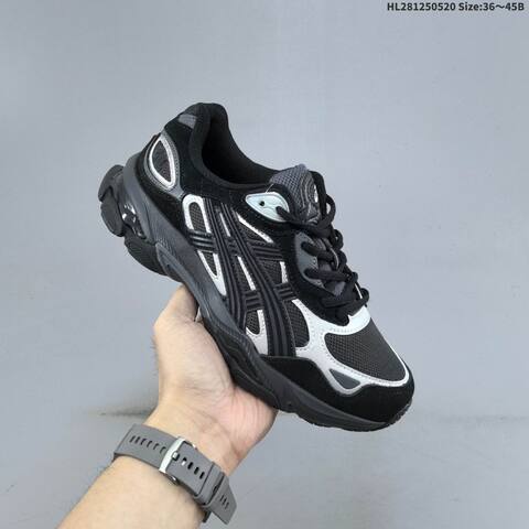 ASICS Gel-NYC 2 0 Black Gray Silver EU 36-45 Running Shoe Running Sneakers - Unisex (BS-68814)