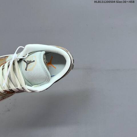 Jordan Air Jordan 1 Low SE Multi-Color Distressed Light Blue Brown Tan White 36 45 Lifestyle - Unisex (BS-66043)