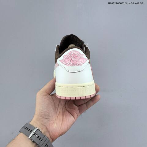 Nike Air Jordan 1 Low Brown White Pink 36 48 5 Lifestyle - Unisex (BS-65824)
