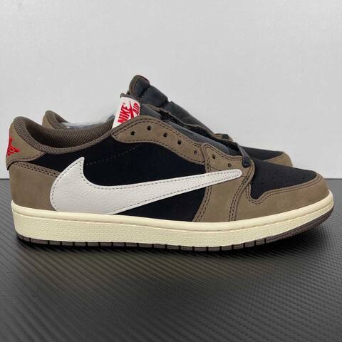 Jordan Travis Scott x Air Jordan 1 Low OG SP CQ4277-001 Mocha Black Sail Red Sneaker (BS-87189)