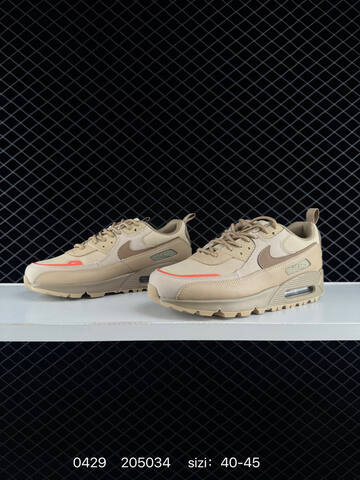 Nike Air Max 90 Beige Tan With Orange Accents EU 40-45 Lifestyle - Men's (BS-71778)