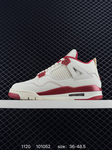 Jordan Air Jordan 4 Retro Sail White Red EU 36-48 5 Basketball Shoe - Unisex (BS-80224)