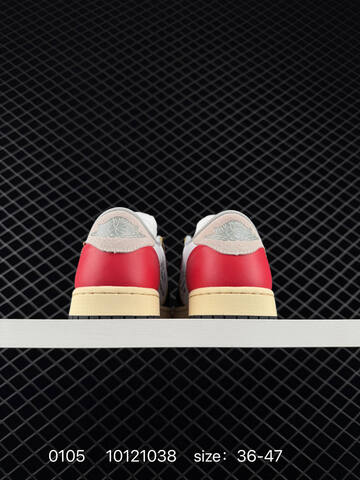 Jordan Air Jordan 1 Low Off White Travis Scott Fragment White Black Red Beige Tan EU 36-47 Sneaker - Unisex BS-79901