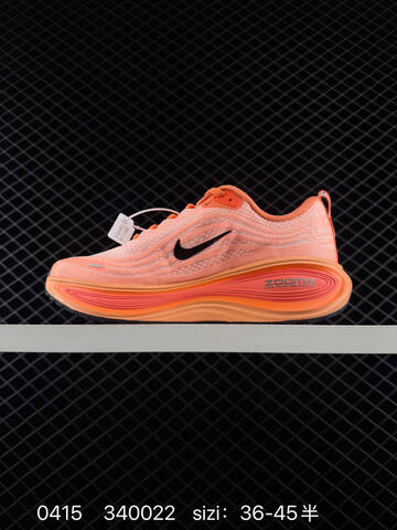 Nike Vomero Plus ReactX Air Zoom Peach Orange With Black Swoosh Gradient Orange Midsole EU 36-45 Half Sizes Available Running - Unisex (BS-72086)
