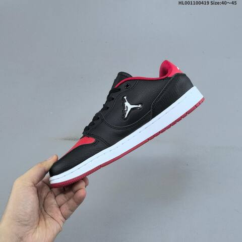 Jordan Air Jordan 1 Low Black Red White EU 40-45 Basketball - Men's (BS-66135)