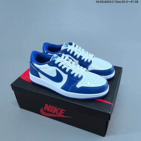 Nike Air Jordan 1 Low Storm Blue White Royal Blue 35 5-47 5 Basketball - Unisex (BS-66947)