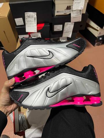 Nike Shox R4 Black Silver Pink Lifestyle (BS-87009)
