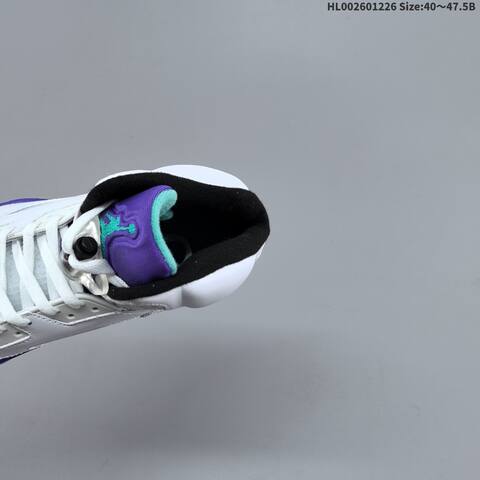 Jordan Air Jordan 5 Retro White Purple Black Teal 40 47 5 Basketball - Men s BS-67271