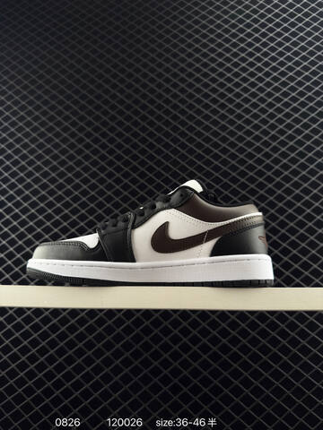 Jordan Air Jordan 1 Low White Black Brown EU 36-46 Sneaker - Unisex (BS-80833)