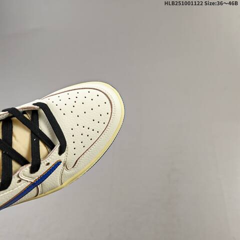 Nike Air Jordan 1 Low x Travis Scott White Blue Cream Black 36 46B Lifestyle - Women's (BS-63241)