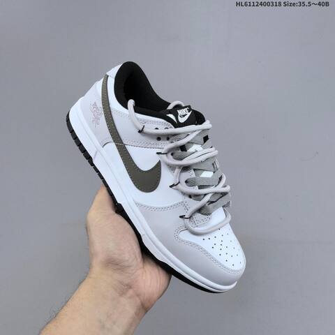 Nike Dunk SB Low White Grey Black EU 35 5-40 Skate Shoe - Unisex BS-61269