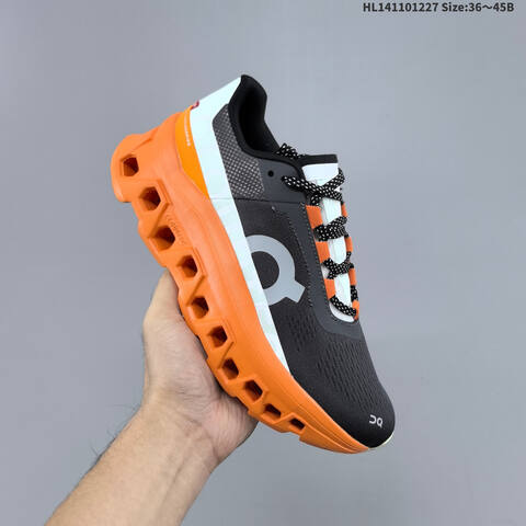 On Running Cloudmonster Paf Black Orange White EU 36-45 Running Shoe Running Sneakers - Unisex (BS-69728)