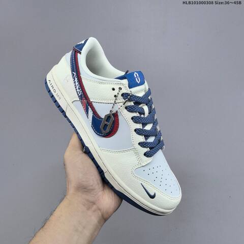 Nike Dunk Low Off White Blue Red EU 36-45 Skate Shoe - Unisex BS-61428