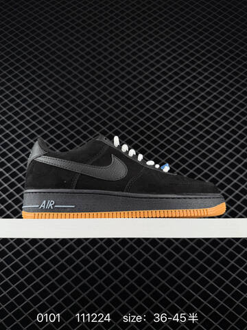 Nike Air Force 1 Low Black White Gum EU 36-45 5 Casual - Unisex (BS-73348)