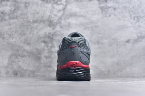Nike P-6000 Grey Black Red Running Shoe (BS-59671)