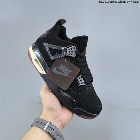 Jordan Air Jordan 4 Retro London Black Grey Burgundy Cream EU 36-47 5 Basketball - Unisex BS-66066